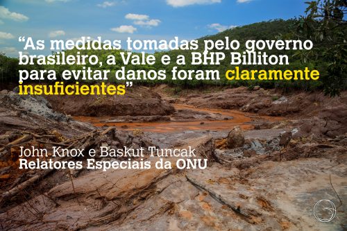 Relatores da ONU sobre barragem