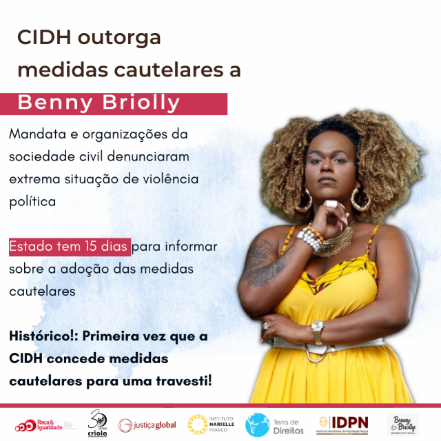 CIDH outorga medidas cautelares a Benny Briolly